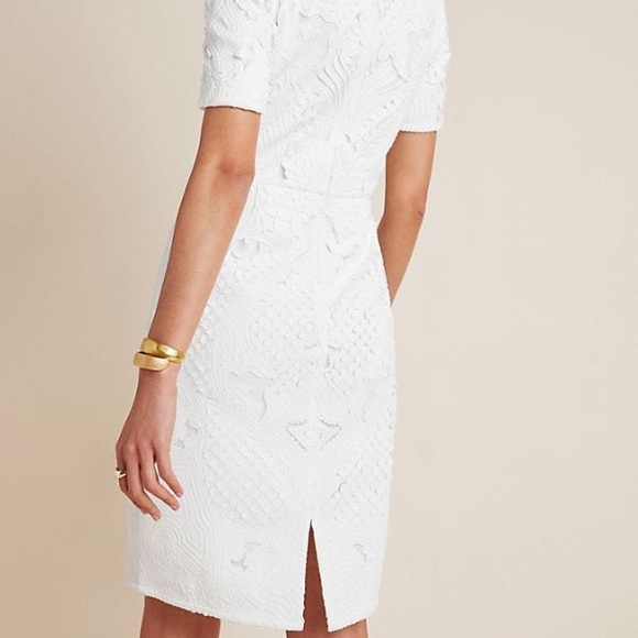 Pankaj and Nidhi Joelle white short sleeve dress 2 - Picture 3 of 14